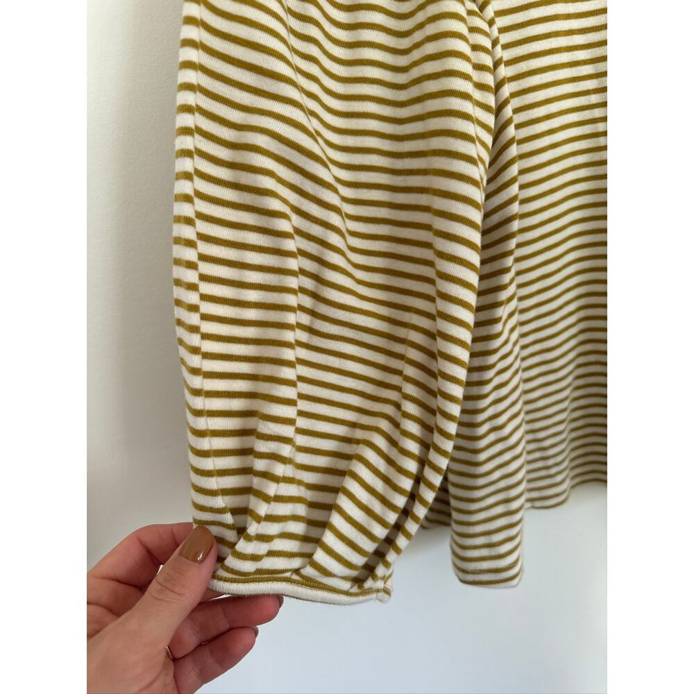 Anthropologie eri + ali Must Striped Puff Sleeve Top - Small - Picture 6 of 7